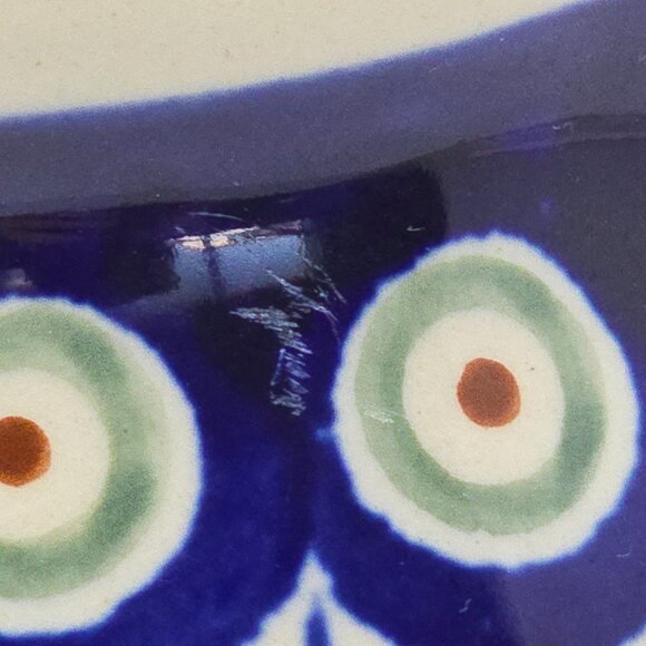 Polish Boleslawiec Mini Creamer Pitcher Hand Made Peacock Eye Pattern Stoneware - Picture 7 of 12